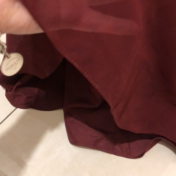 CHRISTINA WU Burgundy Evening Party Wedding Spaghetti Strap Dress - Picture 11 of 11